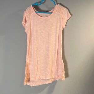 Peach and Lace Girls Top Size 6